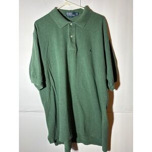 Polo Ralph Lauren Mens Green Tall Classic Fit Short Sleeve Polo Shirt XLT